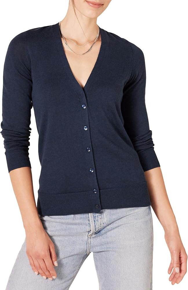 Amazon Essentials Women's Lightweight V-Neck Cardigan Sweater (Available in Plus Size) | Amazon (US)