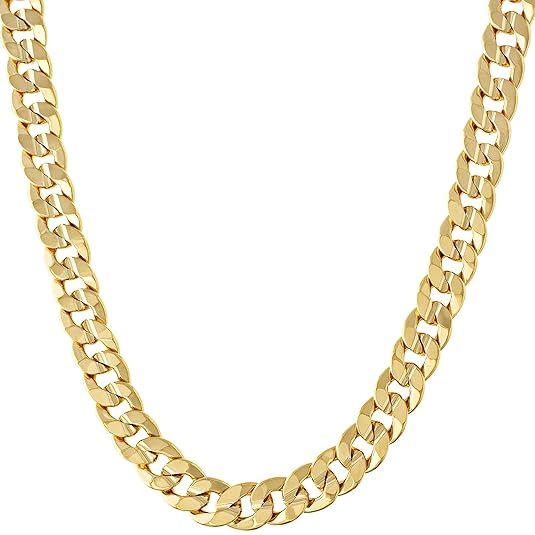 Lifetime Jewelry Gold Chain Necklace [ 6mm Miami Cuban Link ] 20X More 24k Plating Than Other Cha... | Amazon (US)