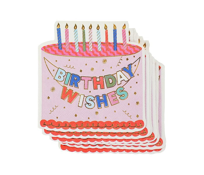 Birthday Wishes Diecut Cake Napkin | Packed Party | Packed Party