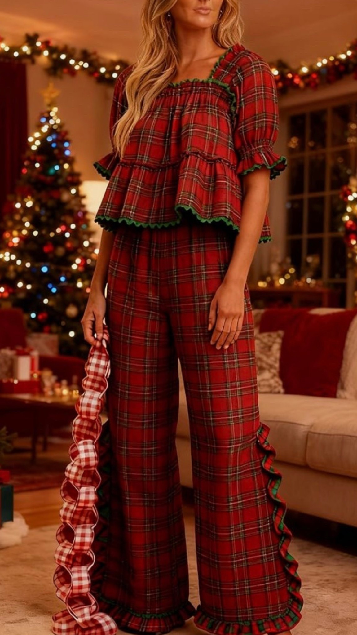 My two piece Christmas Pajamas linked 

#LTKSeasonal #LTKHoliday #LTKmomlife