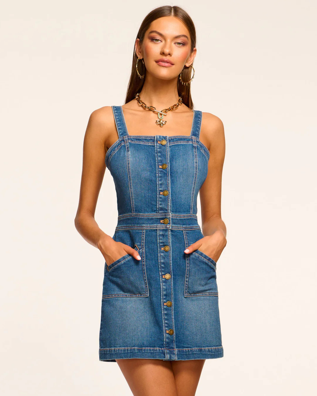 Tammy Sleeveless Denim Mini Dress | Ramy Brook