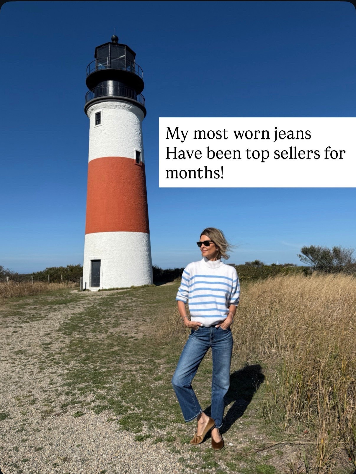 My jeans are 30% off and fully stocked. TTS 
-cashmere sweater is next level soft and cozy. Sz Small  

#LTKgrwm #LTKootd #LTKOver40