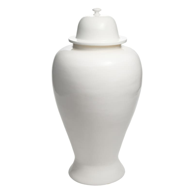 White Bamboo Ginger Jar, 23" | At Home
