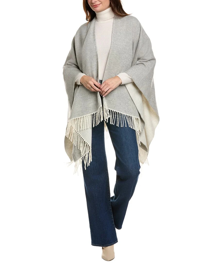 La Fiorentina Two-Tone Fringe Ruana | Shop Simon