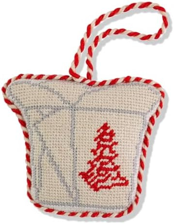 Furbish Needlepoint Icon Ornament - Cute Christmas Tree Ornament, Eclectic Holiday Decor, Stockin... | Amazon (US)