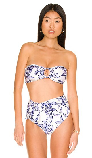 Stargazer Bandeau Bikini Top in White | Revolve Clothing (Global)