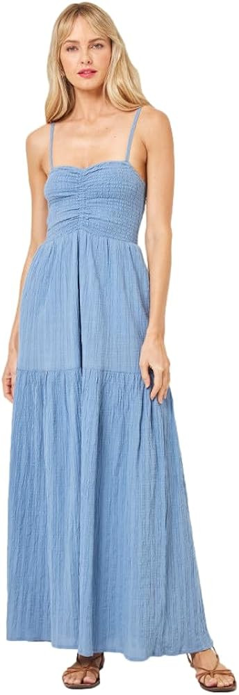L*Space Mallorca Dress for Women, Full Length Maxi with Adjustable Straps, Tiered Skirt, Chic Dre... | Amazon (US)