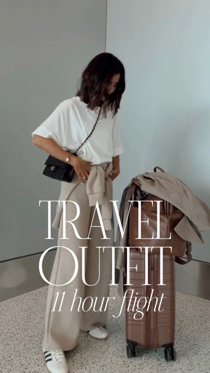 Travel outfit for an 11+ flight to Japan ✈️ I’m just shy of 5-7” wearing the size small seaters ans XS pants in the color Dune Heather and XS tee. #stylinbyaylin #aylin #travel @Spanx 

#LTKootd #LTKTravel #LTKgrwm