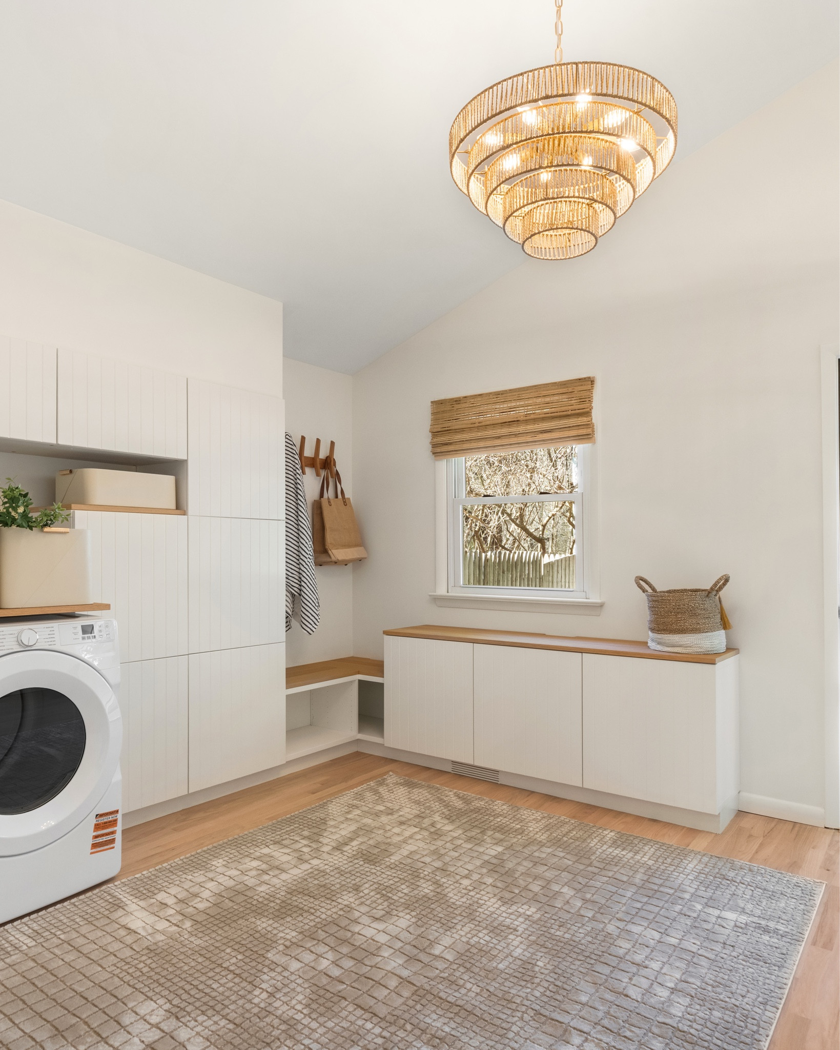 This bright and functional mudroom & laundry room features ikea besta line. We brought in texture and a statement chandelier to elevate the everyday. Linked are exact and similar items to shop the look.

#LaundryRoom #MudroomStyle  #InteriorInspo #FunctionalDesign #NaturalTextures #ModernCoastal #OrganizedHome #SereneSpaces #HomeDesignInspo



#LTKHome