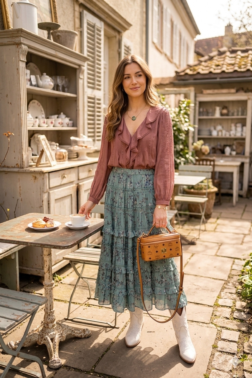 Spring outfits 2026, outfit with cowboy boots, boho outfitt

#LTKOver40 #LTKootd #LTKSeasonal