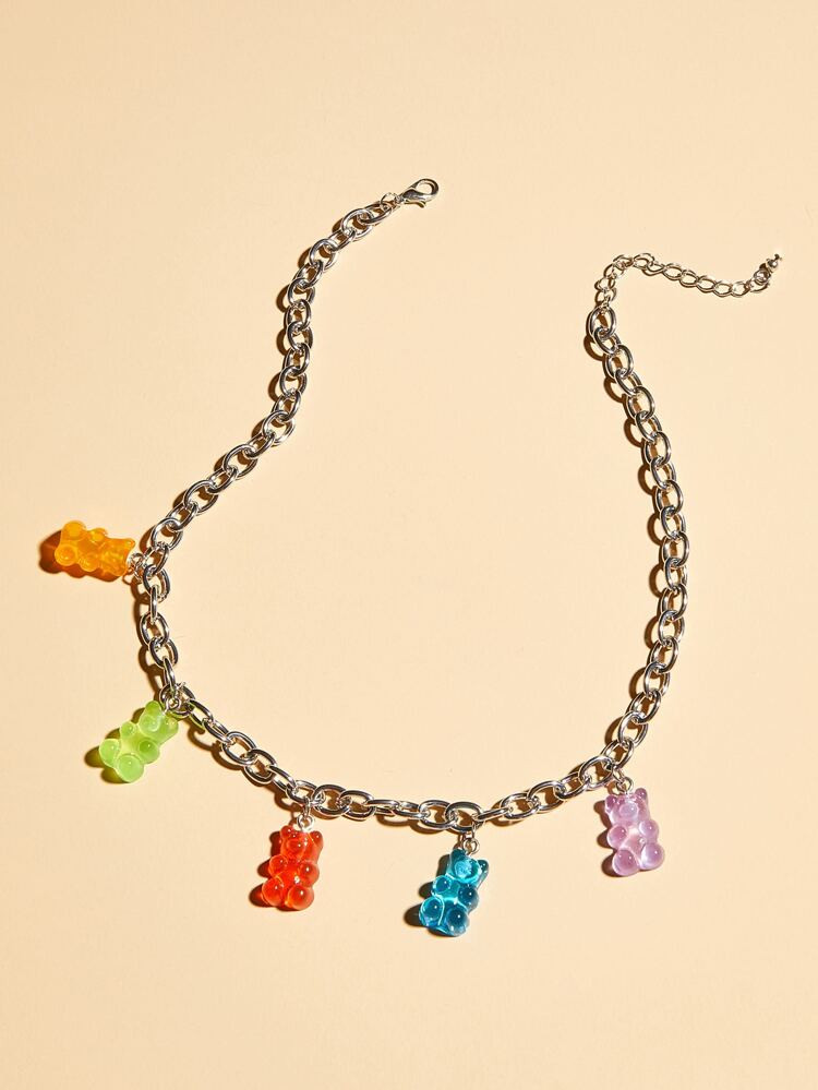 1pc Bear Charm Necklace | SHEIN