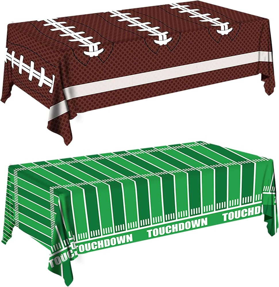 Football Party Plate Decorations Disposable Plastic Tablecloth Touchdown Table Cover Perfect for ... | Amazon (US)