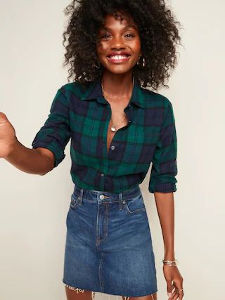 Women / TopsClassic Plaid Flannel Shirt for Women | Old Navy (US)