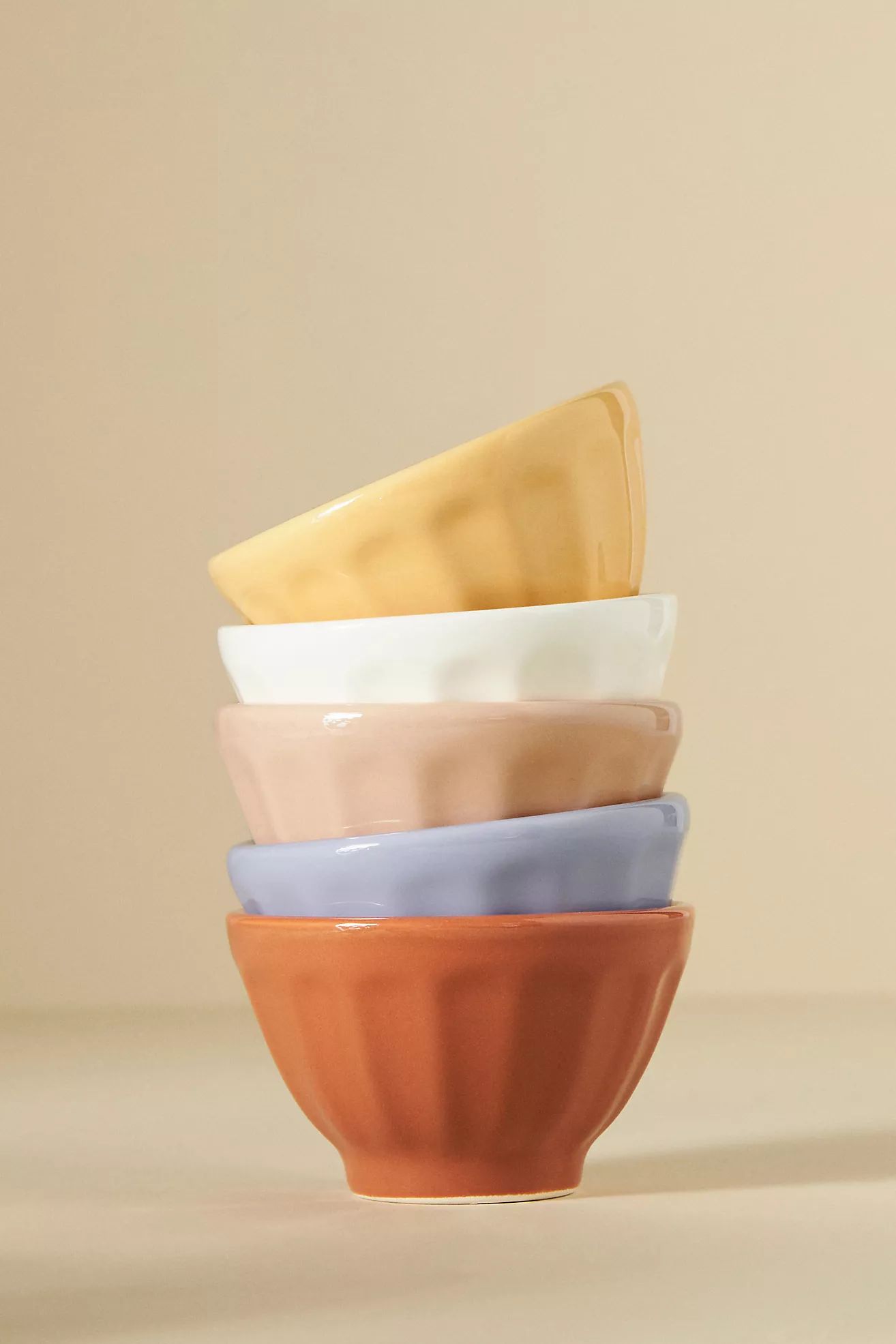 Shiny Mini Latte Bowls, Set of 4 | Anthropologie (US)