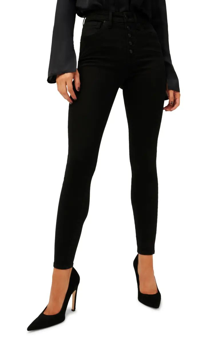 Good Waist Button Fly Ankle Skinny Jeans | Nordstrom