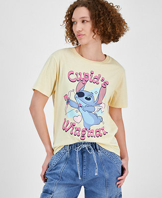Disney Juniors' Stitch Valentine's Day Crewneck Graphic Tee - Macy's | Macy's