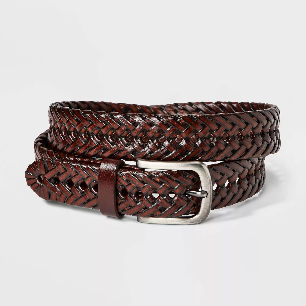Men's Braided Lace Webbed Belt - Goodfellow & Co™ Brown | Target