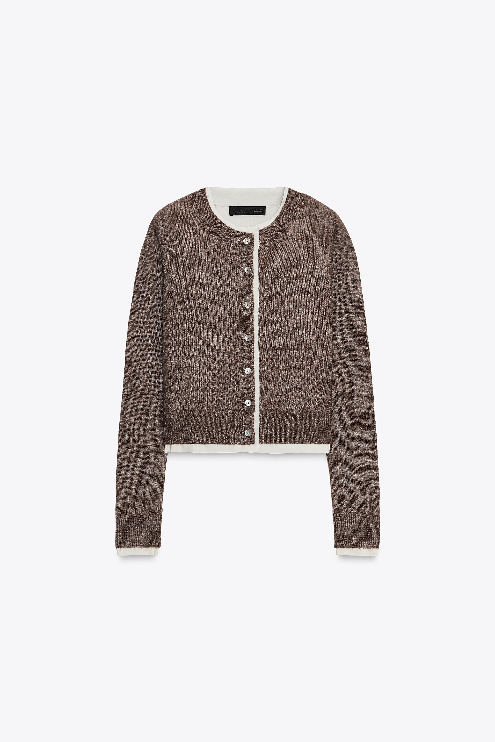 COMBINATION KNIT CARDIGAN | Zara US