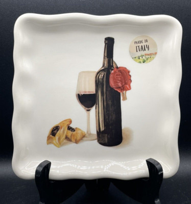 EFFETTI D'Arte Square Appetizer Cheese/Cracker/Hors d'oeuvres Plate Handmade  | eBay | eBay US