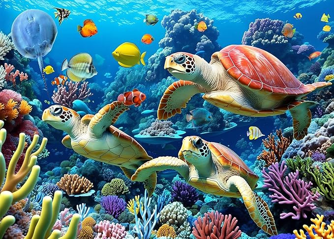 500 Piece Jigsaw Puzzle for Adults -Sea Turtle Jigsaw Puzzles 500 Pieces Puzzles for Adults-The U... | Amazon (US)