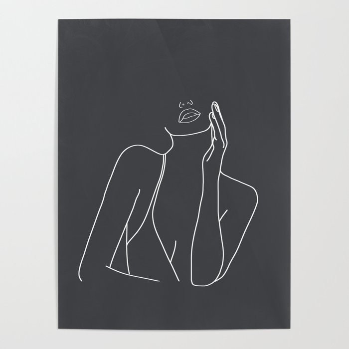 Minimal Line Art of a Woman Poster by nadja1 | Society6