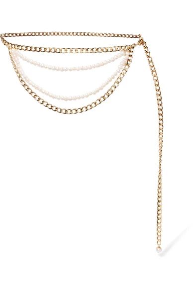 San Escobar gold-tone and pearl belt | NET-A-PORTER (US)