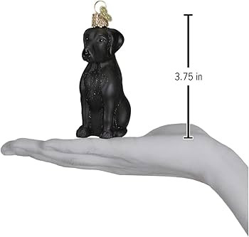 Old World Christmas Black Labrador Dog Collection Glass Blown Ornaments for Christmas Tree | Amazon (US)