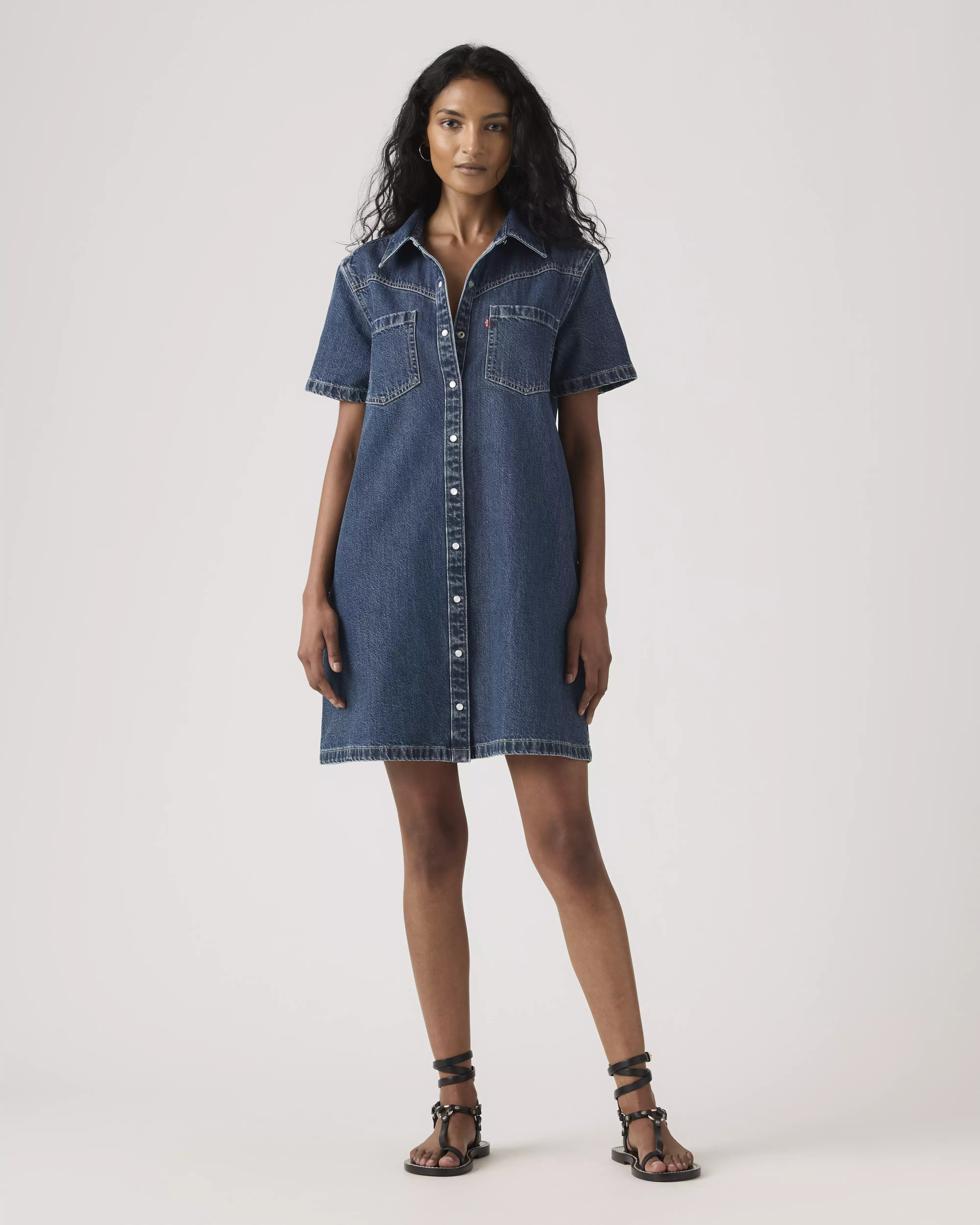 Louisa Short-sleeve Denim Midi Dress | Levi's US