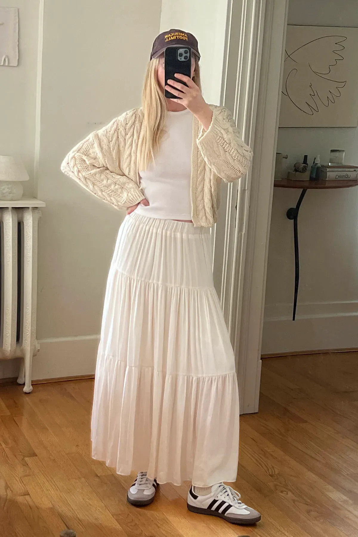 CROPPED CABLE KNIT CARDIGAN | OAK + FORT