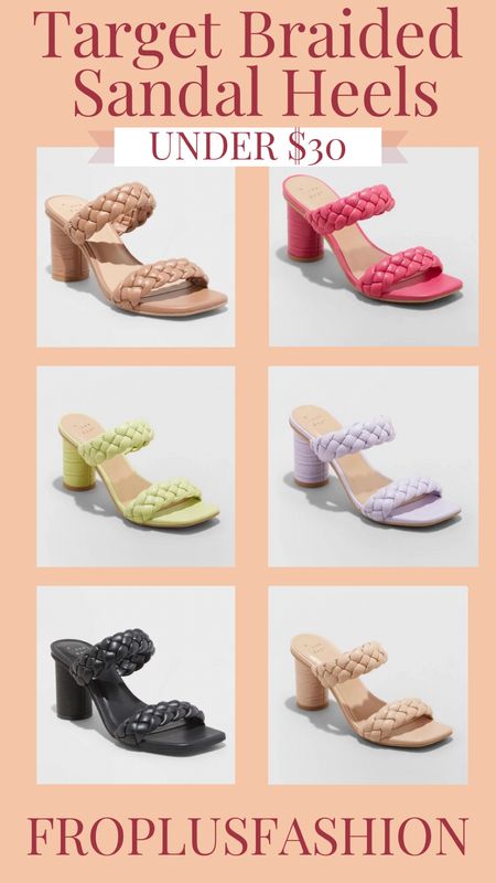 Under $30 Sale Alert! These sturdy braided sandal heels in spring, summer, and neutral colors. Size 11 and size 12 shoe girlies need to stock up!!!!

#LTKunder50 #LTKsalealert #LTKshoecrush