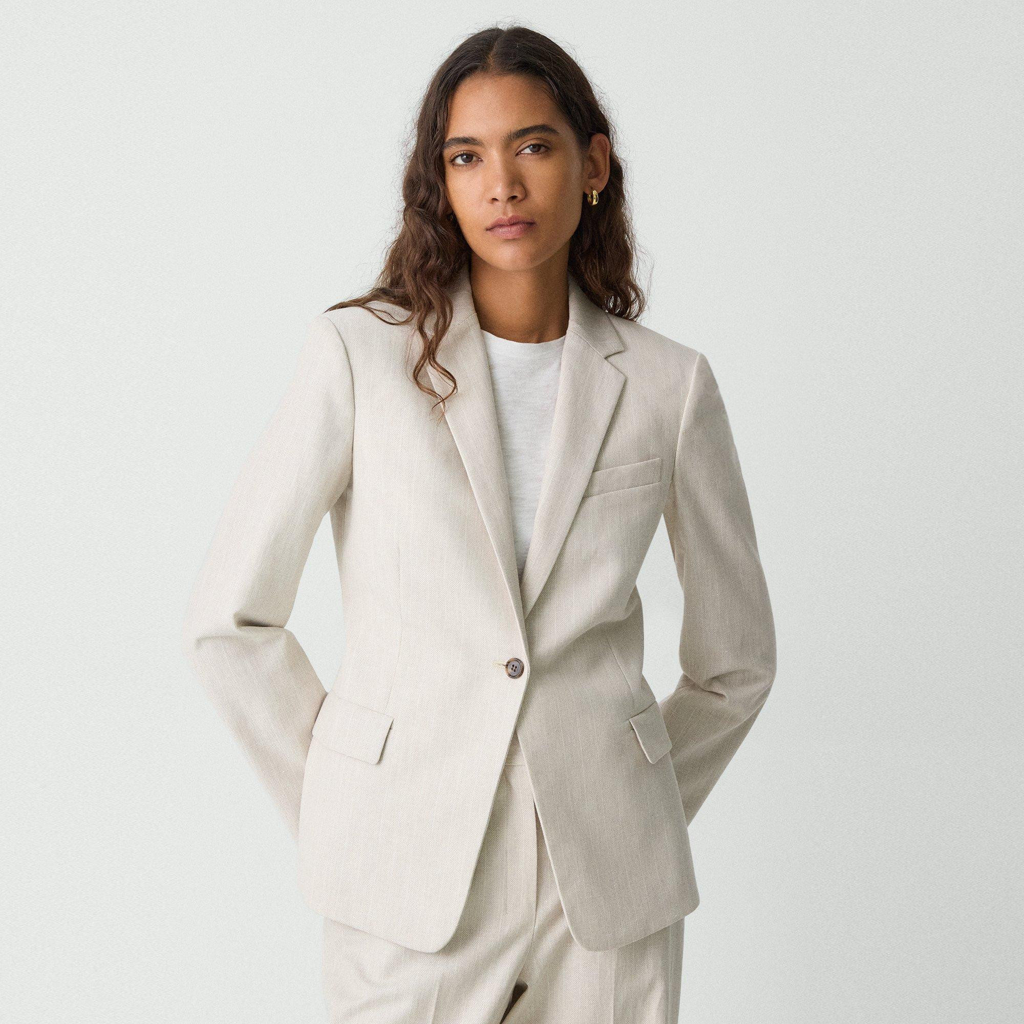 Slim Blazer in Striped Canvas | Theory