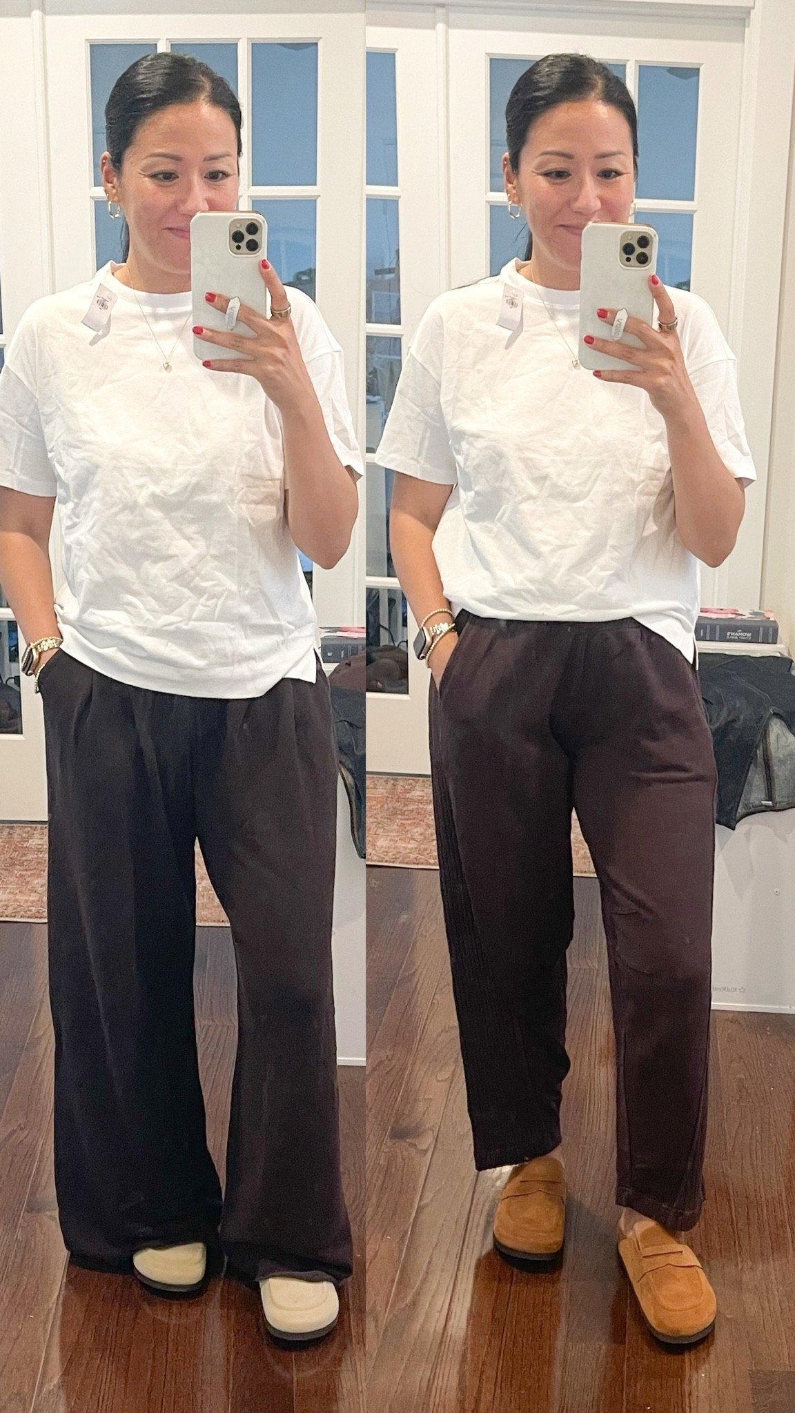 Size XS tee 
Size XS pants 
Shoes are true to size

#LTKSaleAlert #LTKSeasonal #LTKOver40