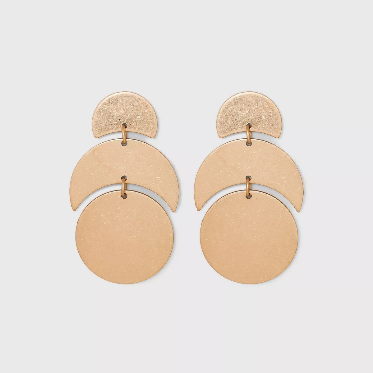 Crescent and Medallion Post Drop Earrings - Universal Thread™ Gold | Target