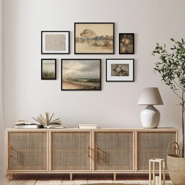 6 Piece Vintage Gallery Wall Art Set - Art By Maple + Oak 29 | Wayfair Professional