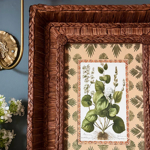 Botanical Framed Prints with Woven Frames, Set of 4 - Decor Steals | Decor Steals