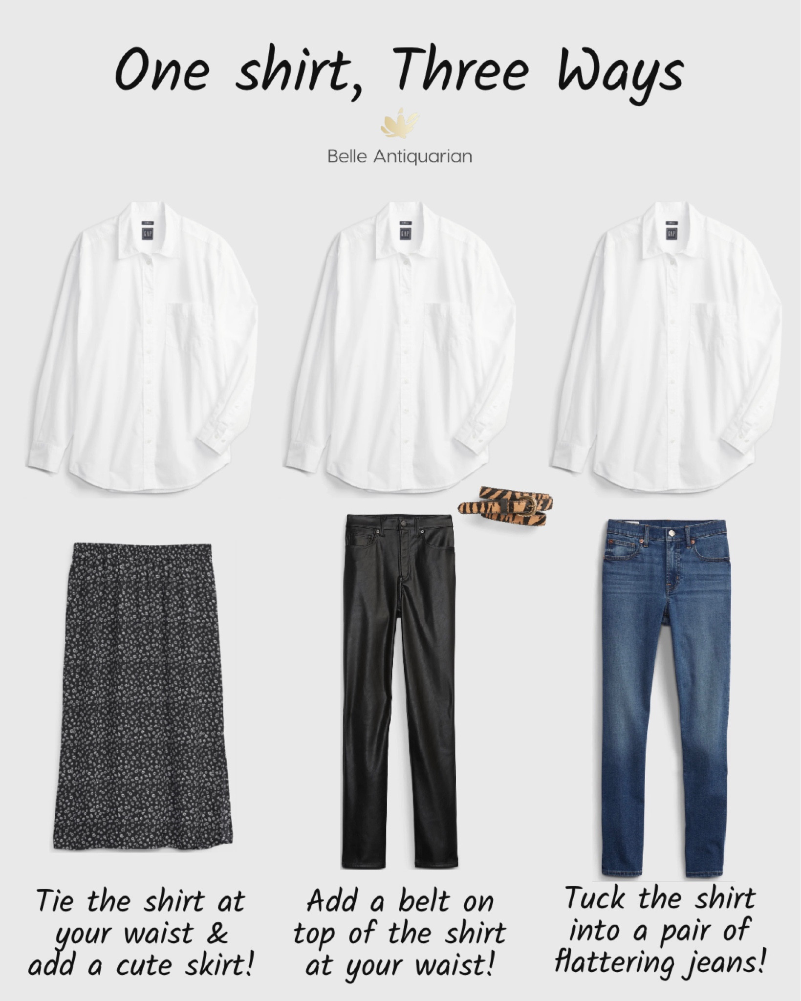 One shirt, three ways! Shoe suggestions linked. 

#LTKworkwear #LTKstyletip #LTKunder100