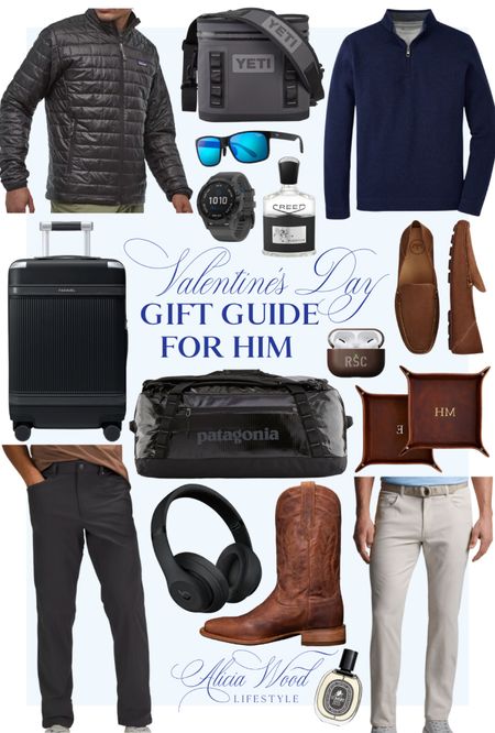 Valentine’s Day Gift Guide Inspiration for Him

SHOP ALL PRODUCTS:
https://www.aliciawoodlifestyle.com/best-valentines-gifts-for-him/

Blue Peter Millar sports jacket 
Tumi travel carry-on luggage 
Leather Mark and Graham catchall tray 
Airpods case 
Hermès mens fragrance 
Poker set 
Lululemon ABC pant 
Brown loafers 
Beats headphones 
Creed cologne 
Wallet
Yeti cooler
Cooling and heating mattress pad from Amazon
Nespresso coffee maker 
Monogram duffle 
Quarter zip sweatshirt 
Patagonia duffle gym bag 
Plaid button-down 
Quilted jacket
Robe 
Vuori Athletic shorts
Bose headphones
On Cloud running shoe 
Faherty shirt jacket with pockets
Garmin watch 
Therabody Theragun
Commute clutch 
Personalized ice cream 
Tech folio 
Leather backgammon set
Outdoor headlamp light
Williams Sonoma Coravin Timeless Model 6+ Wine Preservation System
Paravel Aviator Carry-On Plus
Leather overnighter duffle
AirPods
Tecovas The Doc brown broad square toe boots
Travel pouch for toiletries and cosmetics
Knit blazer
Waterproof roll top backpack 
Wireless charging accessory tray 
Diptyque fragrance at Nordstrom 
Vinglacé wine and champagne chiller
Maui Jim polarized rectangular mens sunglasses
Sonos smart speaker

#LTKSeasonal #LTKGiftGuide #LTKmens