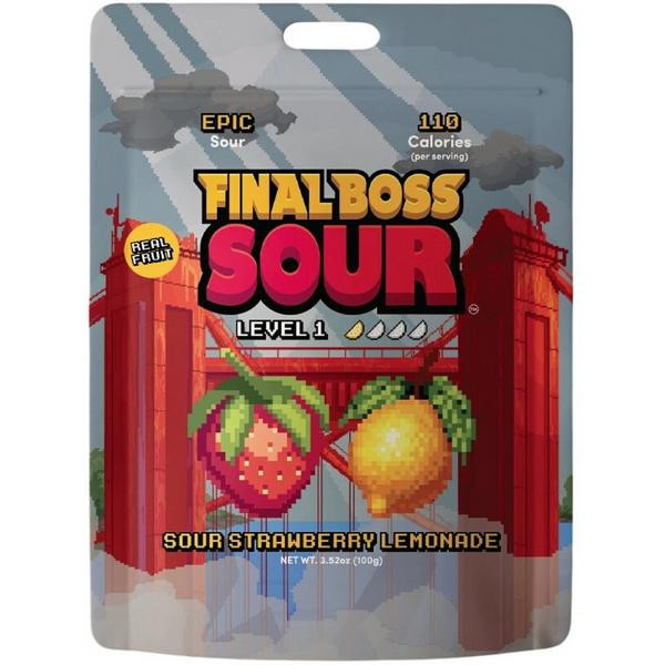 FINAL BOSS SNACKS Final Boss Sour Level 1 Strawberry Lemonade Sour Fruit Chews | Scheels Sports