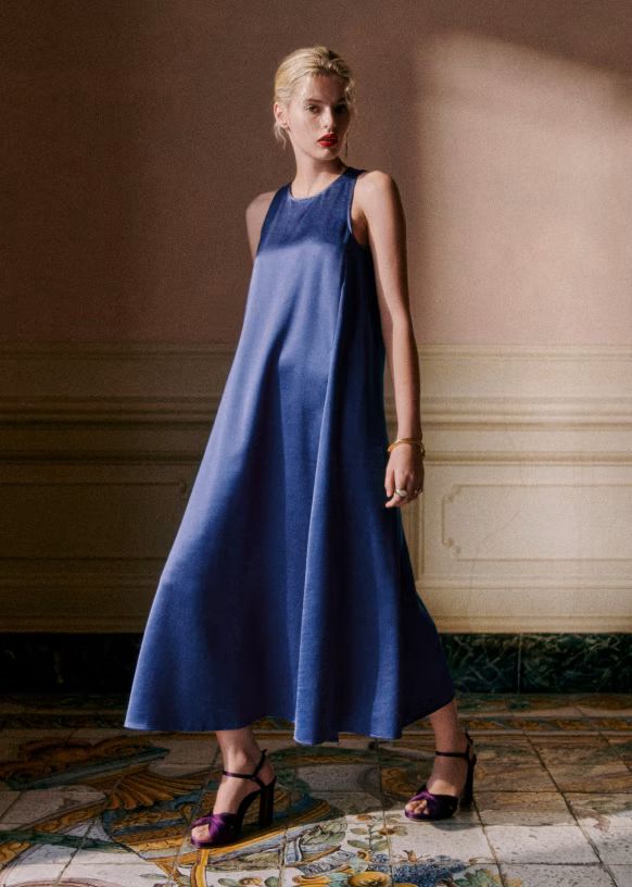 Medea Dress - Summer Blue - Viscose - Sézane | Sezane Paris
