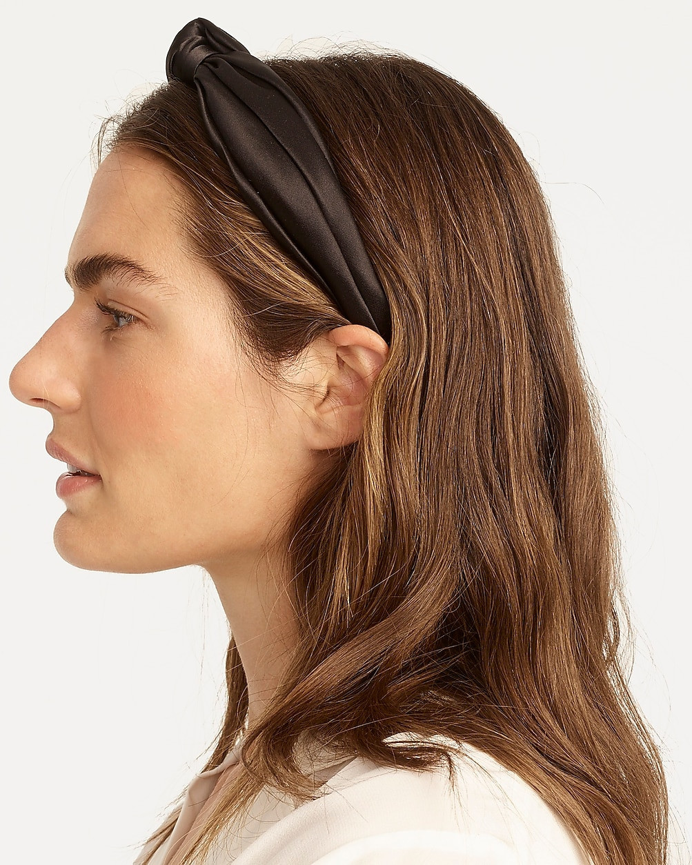 Knot headband in satin | J. Crew US