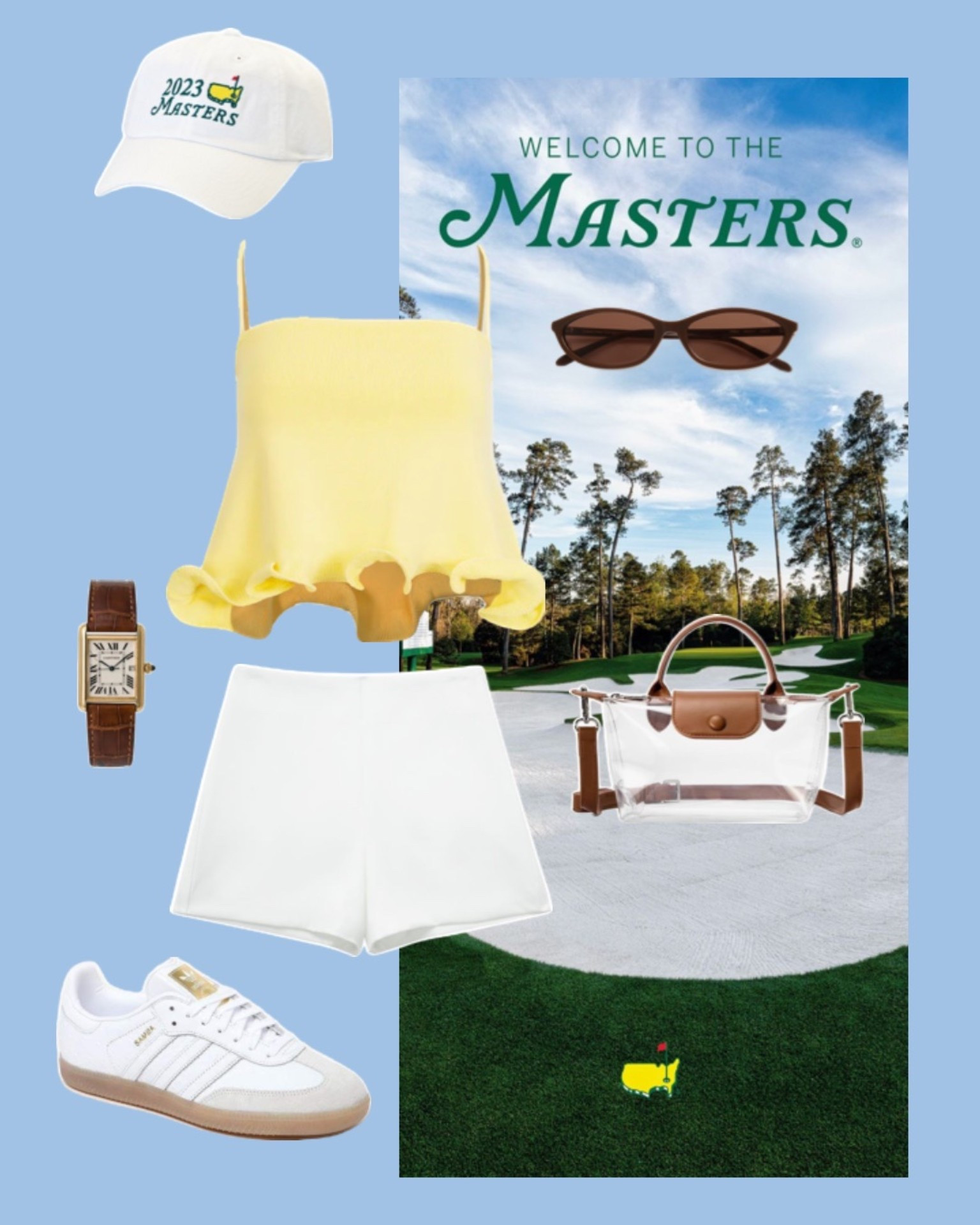 Masters spectator outfit 🌼

masters outfit, masters tournament outfit, augusta national outfit, golf tournament outfit women, preppy golf spectator outfit, spring golf outfit, yellow top outfit, white shorts outfit, casual masters look, golf tournament sneakers outfit, spring country club style, masters weekend outfit, comfortable masters spectator outfit

#LTKSeasonal #LTKTravel #LTKActive