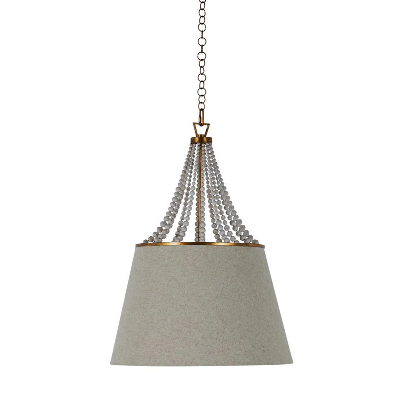 Sonny 1 - Light Antique Gold/Whitewashed Wood Single Pendant | Wayfair North America