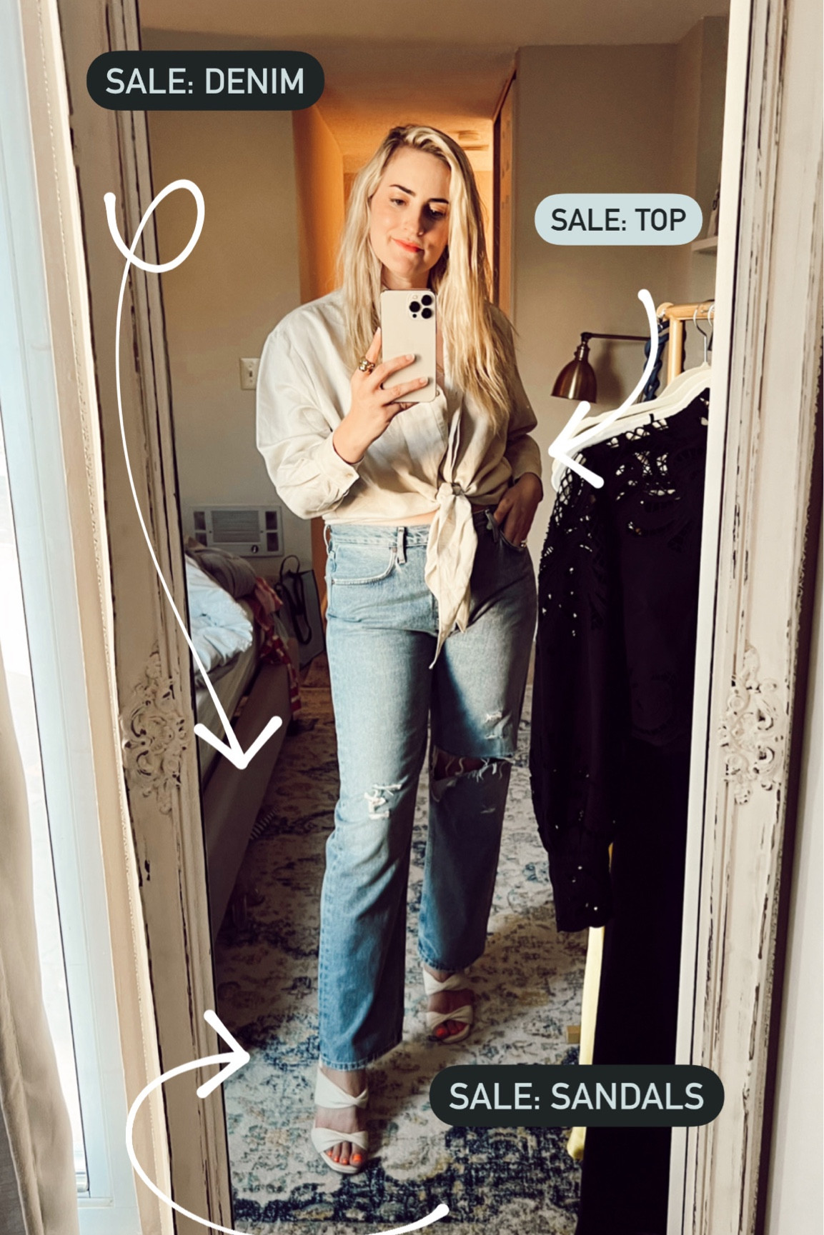 Denim | agolde jeans | Ramy brook top | sandals | Shopbop sale | fall style 

#LTKSale