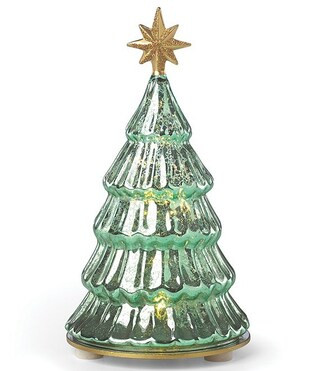 Wintery Woods Lit Mercury Glass Pine Tree Figurine | Dillard's