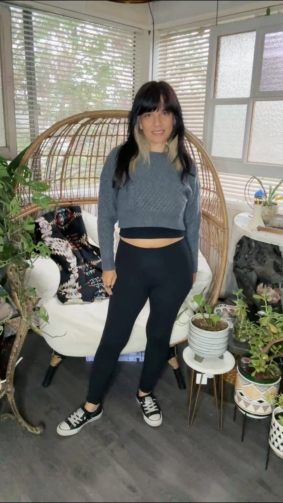 Cozy, casual, and a little bit edgy ✨ This is my go-to vibe for days at home or quick errands. A cropped knit sweater paired with sleek black leggings is simple but never boring—especially when you add classic black Converse for that timeless cool-girl touch. 🖤

It’s an effortless balance of comfort + style, perfect for lounging in or heading out.

Shop the look here:
👕 Cropped Knit Sweater
👖 Black Leggings
👟 Converse Sneakers

#LTKfit #LTKstyle #casualoutfit #cozychic #conversestyle #fallfashion

#LTKsale #LTKpetite #LTKfitness