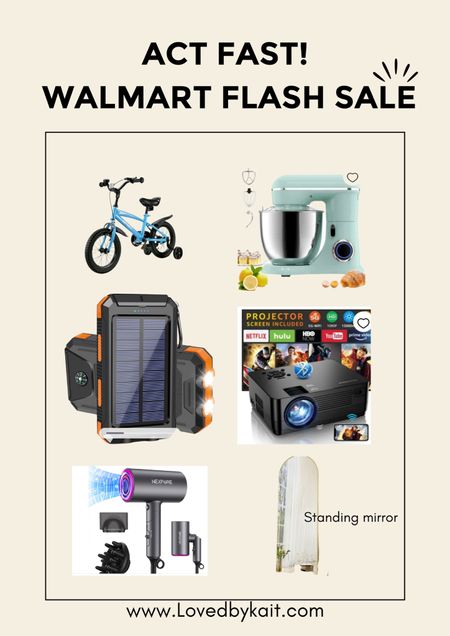 Walmart has a huge sale 65% off right now! A few really great items!! A kids bike, stand mixer, solar powered phone charger, projector for summer movie night and even an amazing fancy hair dryer. A lot of these would make perfect gift ideas!! 

#LTKSeasonal #LTKGiftGuide #LTKfamily