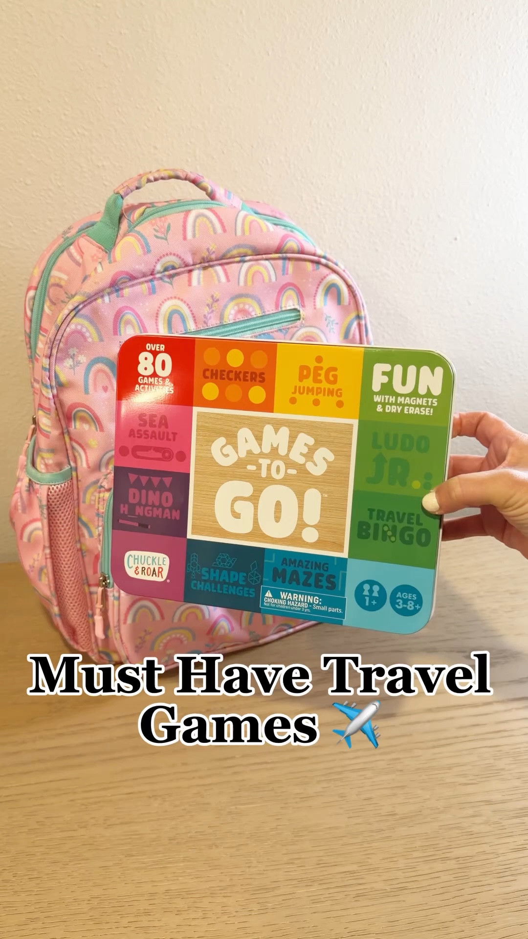 Comment GAMES and I’ll send you a DM with the link 🎒✨

This Games-to-Go Travel Tin from Chuckle & Roar has been such a fun find for keeping little ones busy on the go!

It’s packed with 80+ games and activities all inside one portable tin — perfect for travel, restaurants, waiting rooms, or quiet time.

💛 Seek & find games
💛 Word searches you can erase and reuse
💛 Classic games like checkers
💛 Magnetic shapes for building and creativity
💛 Everything stores neatly inside the tin

I love having screen-free options like this that keep little hands busy and learning wherever we go.

You can find Chuckle & Roar at Target 🎯

#LTKKids #LTKTravel #LTKmomlife
