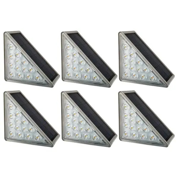 Pure Garden Solar Step Lights for Outside - 6-Pack Solar Stair Lights - Bed Bath & Beyond - 43409... | Bed Bath & Beyond
