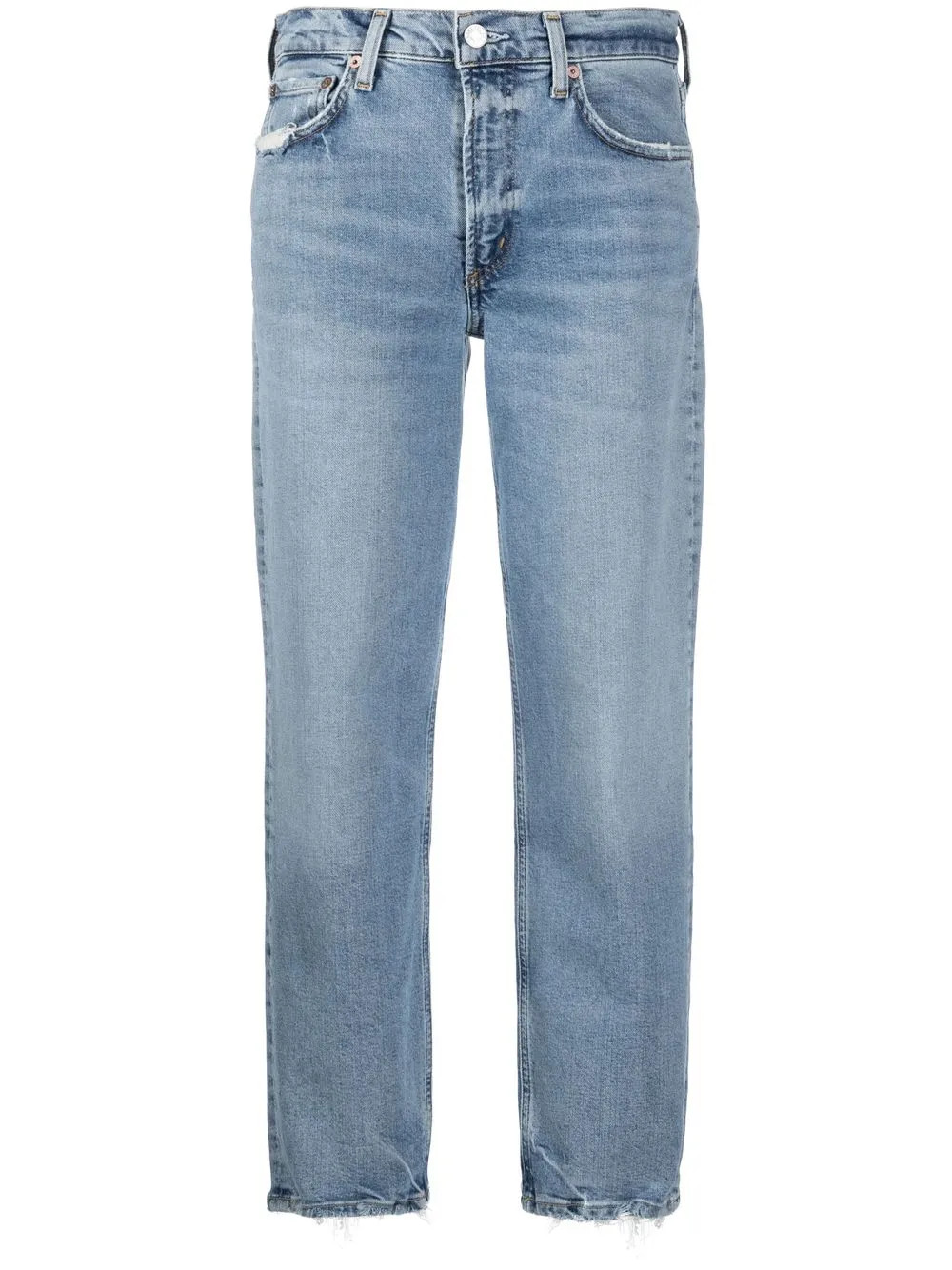 AGOLDE Kye Cropped straight-leg Jeans | Blue | FARFETCH | Farfetch Global