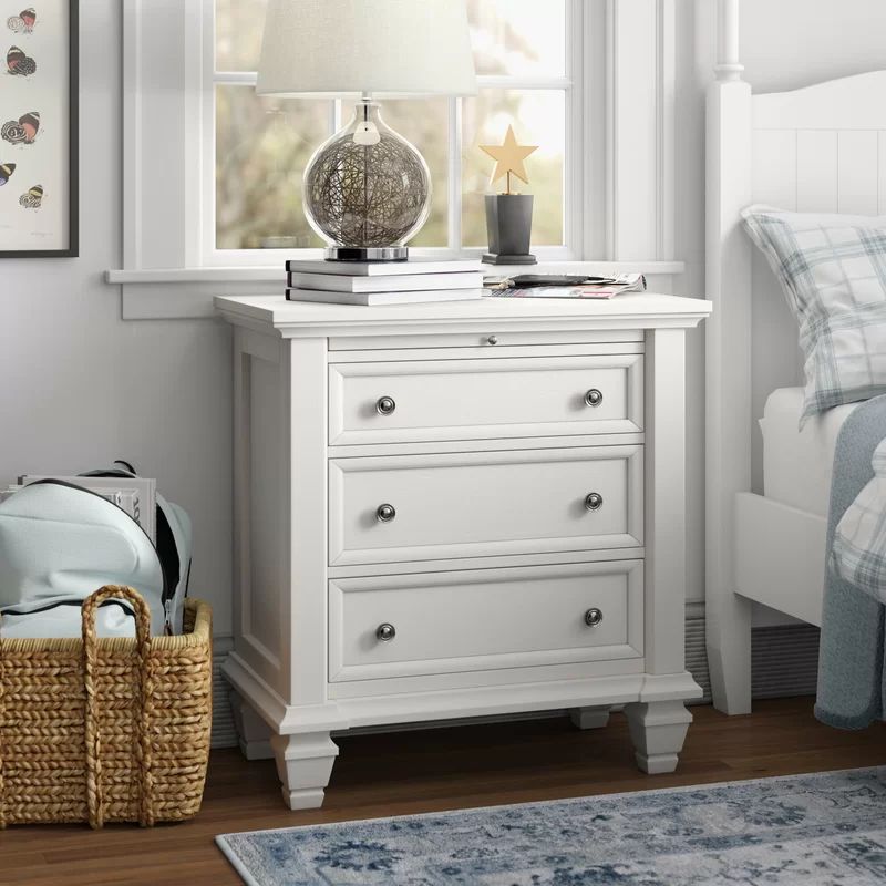 Magness 3 - Drawer Nightstand in White | Wayfair Professional